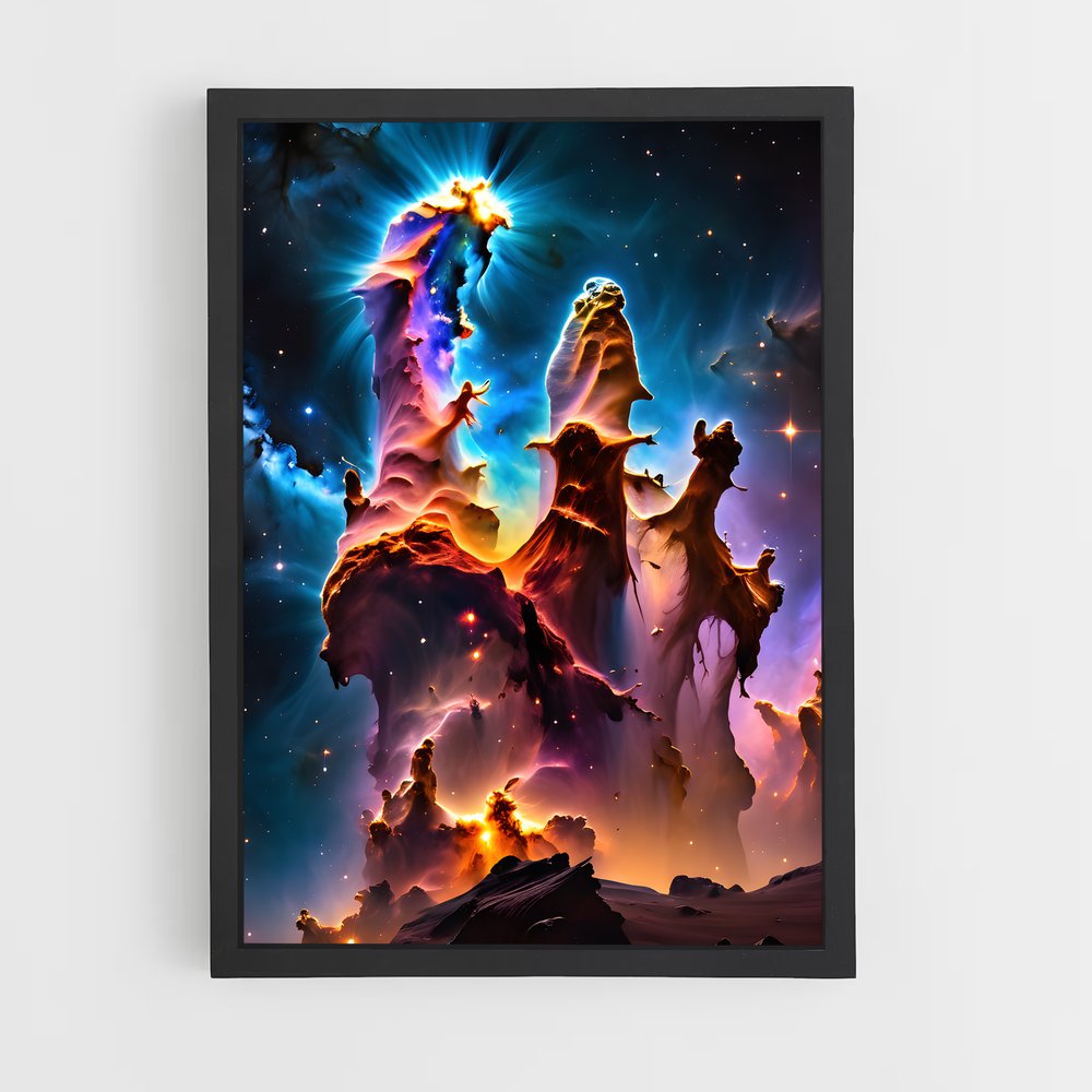 Poster Étoiles Égarées – affiche Nébuleuses (vue 2)